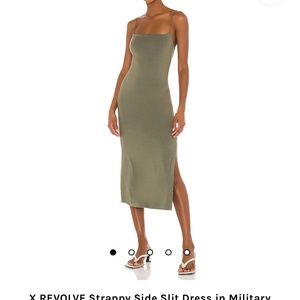 Enza Costa Olive Dress - Size Small